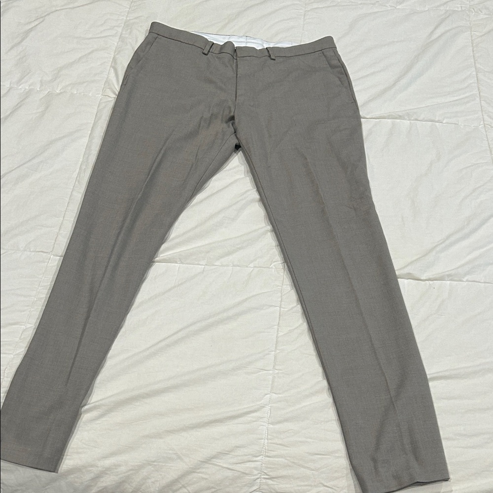 Kenneth Cole Men's Taupe Dress Pants